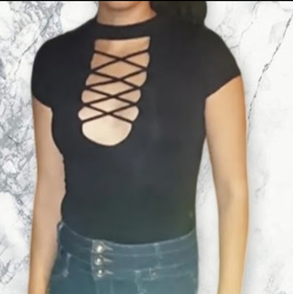 Lace Up Thong Bodysuit
